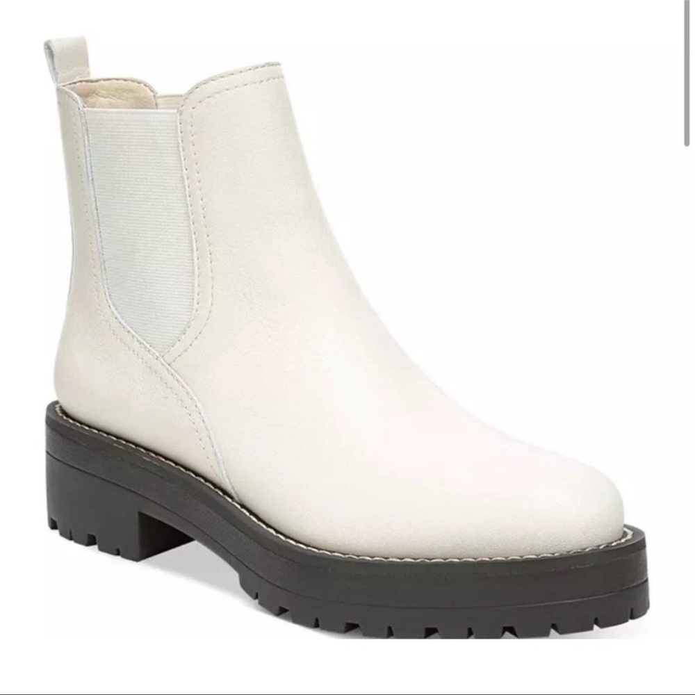 Sam Edelman White Ankle Boots